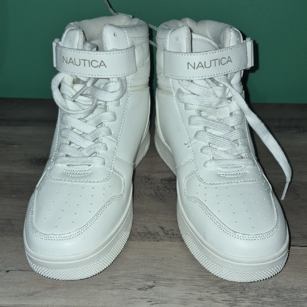 Nautica Classic White High-Top Sneakers